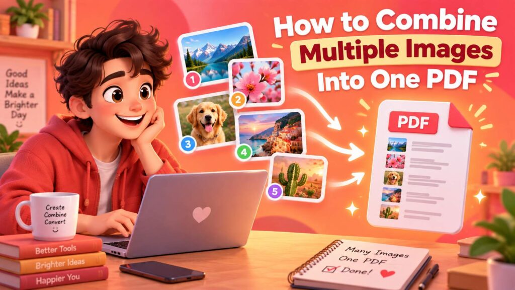 How to Combine Multiple Images Into One PDF guide illustration